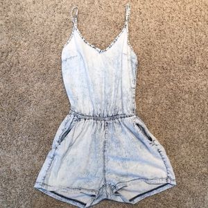 Faux denim romper. Size small.